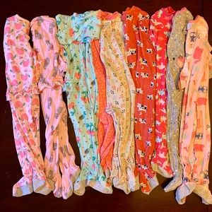 Just One You footed pajamas (9 pieces/ 1 lot) 2T